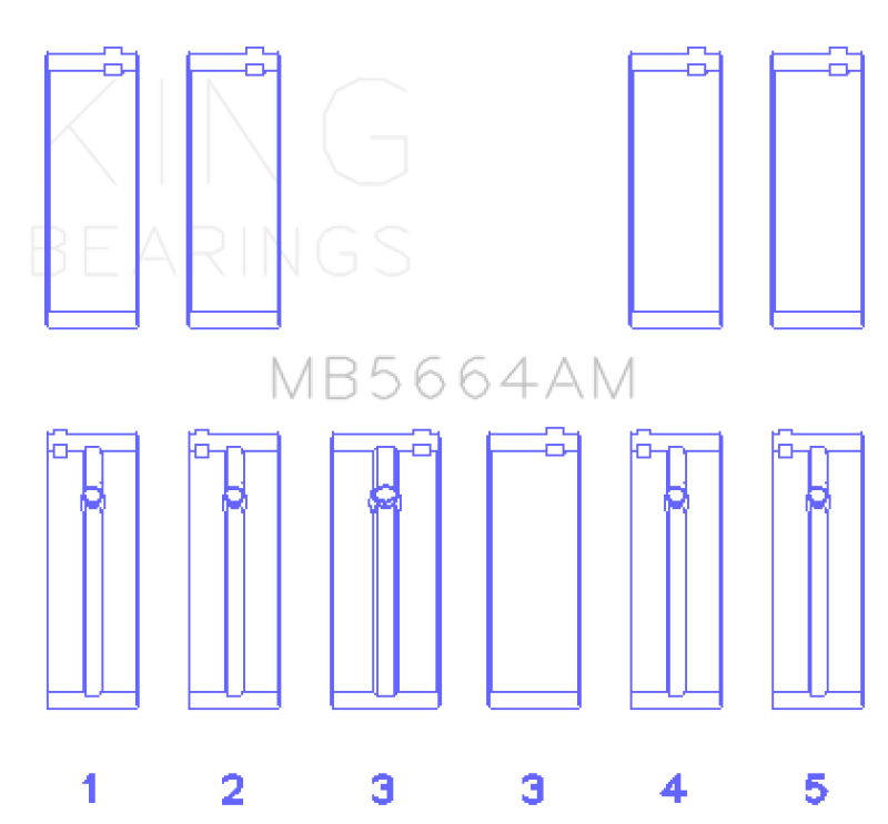 King Engine Bearings Nissan QR25DE DOHC 16 Valves Main Bearing Set - Size STD King Engine Bearings Nissan QR25DE DOHC 16 Valves Main Bearing Set - Size STD