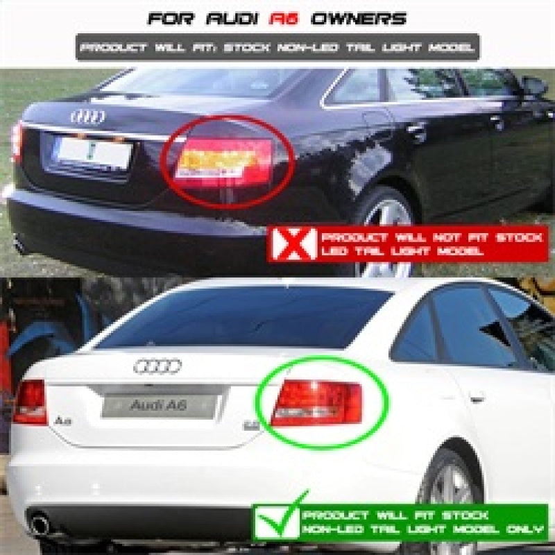Spyder Audi A6 05-08 4Dr Sedan( not fit Quattro) Light Bar LED Tail Lights Blk ALT-YD-AA605-LBLED-BK Spyder Audi A6 05-08 4Dr Sedan( not fit Quattro) Light Bar LED Tail Lights Blk ALT-YD-AA605-LBLED-BK