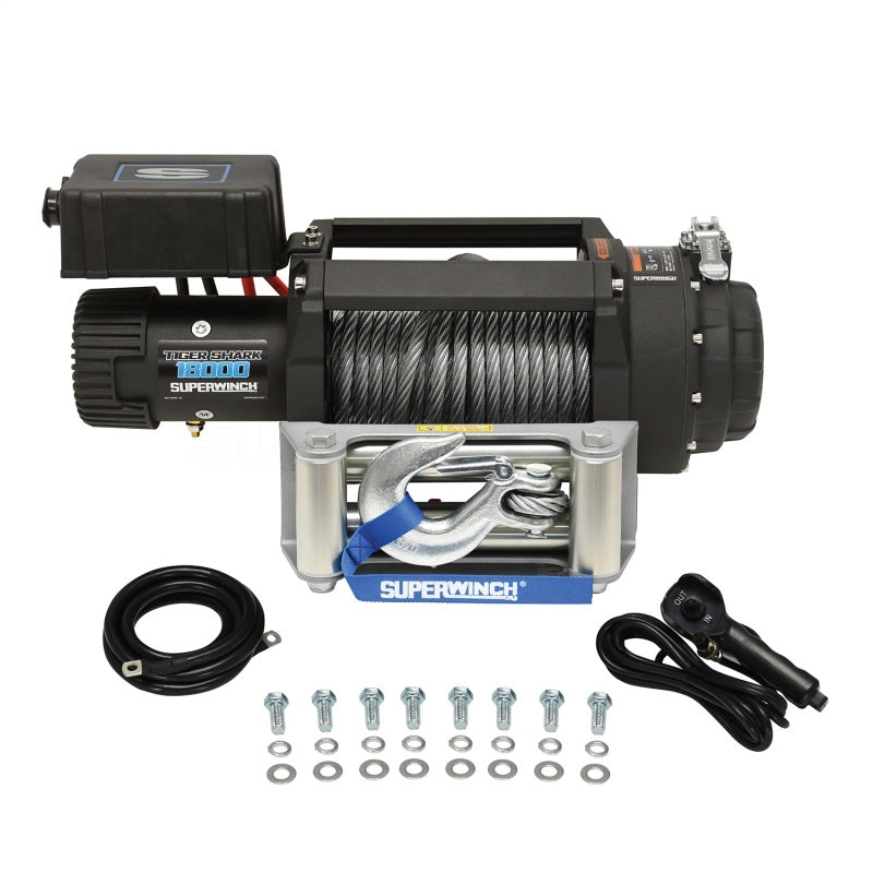 Superwinch 18000 LBS 12V DC Wire Rope Tiger Shark Winch Superwinch 18000 LBS 12V DC Wire Rope Tiger Shark Winch