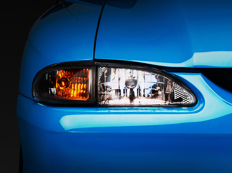 Raxiom 94-98 Ford Mustang Axial Series Cobra Style Headlights- Chrome Housing (Clear Lens) Raxiom 94-98 Ford Mustang Axial Series Cobra Style Headlights- Chrome Housing (Clear Lens)