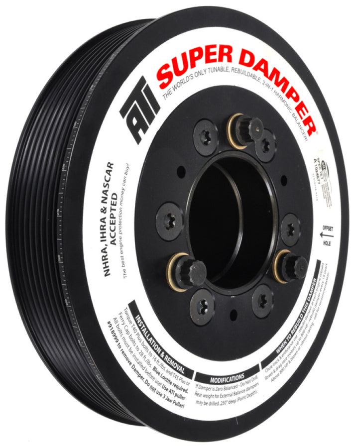 ATI Damper - 7.48in - Alum - 8 Grv - Dodge - 2009+ - 5.7L / 6.4L Hemi Truck - 3 Ring ATI Damper - 7.48in - Alum - 8 Grv - Dodge - 2009+ - 5.7L / 6.4L Hemi Truck - 3 Ring