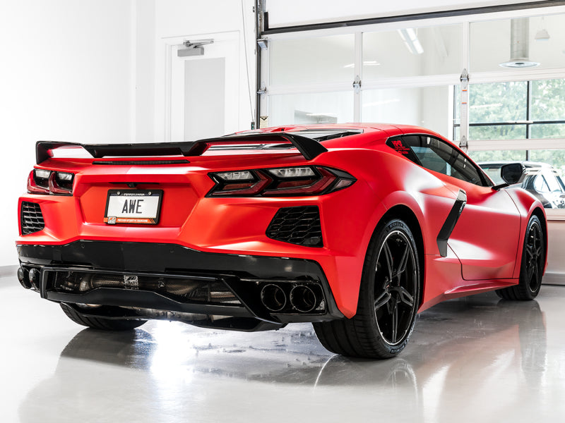 AWE Tuning 2020 Chevrolet Corvette (C8) Touring Edition Exhaust - Quad Diamond Black Tips AWE Tuning 2020 Chevrolet Corvette (C8) Touring Edition Exhaust - Quad Diamond Black Tips