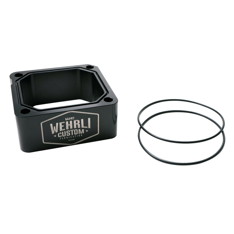 Wehrli 98.5-07 Dodge 5.9L Cummins Billet Intake Spacer Kit - Black Anodized & Engraved Finish Wehrli 98.5-07 Dodge 5.9L Cummins Billet Intake Spacer Kit - Black Anodized & Engraved Finish