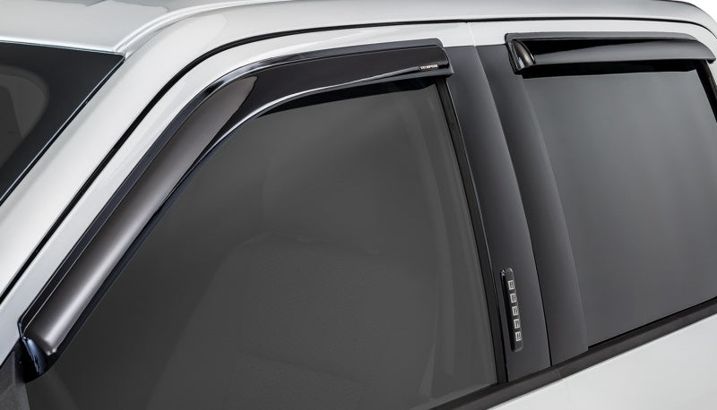 Stampede 2015-2019 Ford F-150 Crew Cab Pickup Tape-Onz Sidewind Deflector 4pc - Smoke Stampede 2015-2019 Ford F-150 Crew Cab Pickup Tape-Onz Sidewind Deflector 4pc - Smoke