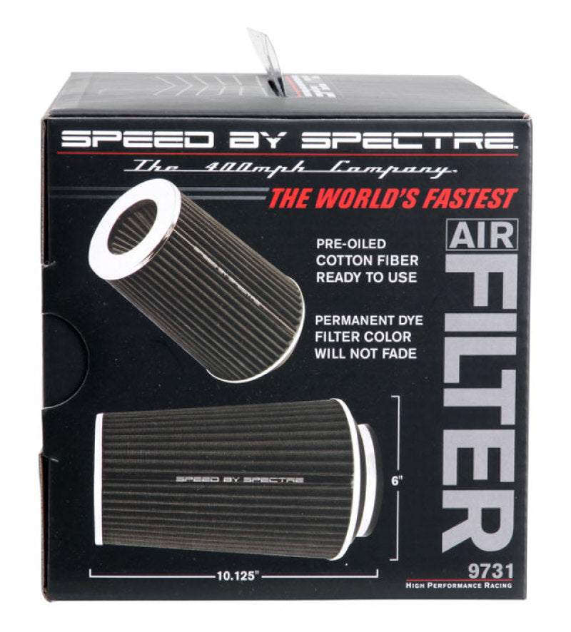 Spectre Adjustable Conical Air Filter 9-1/2in. Tall (Fits 3in. / 3-1/2in. / 4in. Tubes) - Black Spectre Adjustable Conical Air Filter 9-1/2in. Tall (Fits 3in. / 3-1/2in. / 4in. Tubes) - Black