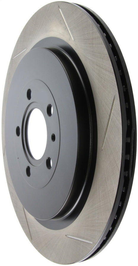 StopTech Premium High Carbon 13-14 Ford Mustang/Shelby GT500 Left Rear Disc Slotted Brake Rotor StopTech Premium High Carbon 13-14 Ford Mustang/Shelby GT500 Left Rear Disc Slotted Brake Rotor