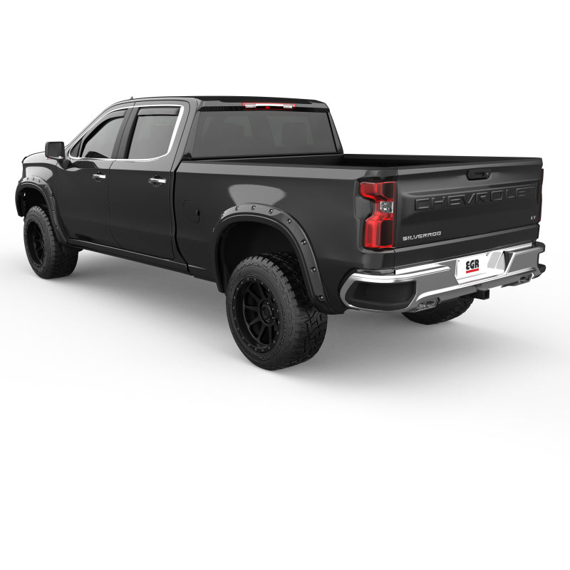 EGR 19-22 Chevrolet Silverado 1500 Traditional Bolt-On Look Fender Flares Black Set Of 4 EGR 19-22 Chevrolet Silverado 1500 Traditional Bolt-On Look Fender Flares Black Set Of 4