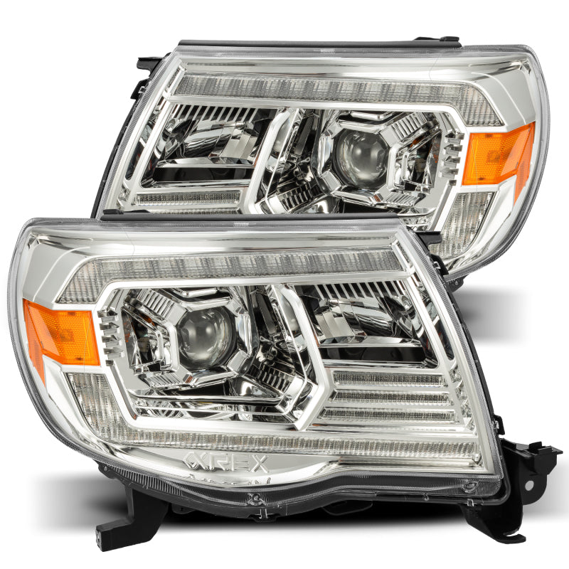AlphaRex 05-11 Toyota Tacoma PRO-Series Projector Headlights Plank Style Design Chrome w/DRL AlphaRex 05-11 Toyota Tacoma PRO-Series Projector Headlights Plank Style Design Chrome w/DRL