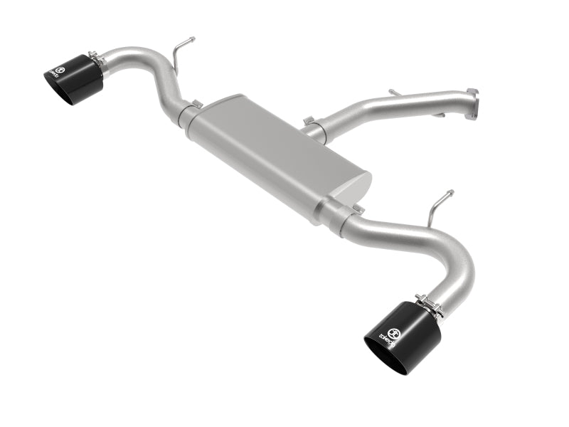 aFe Takeda Series 2.5in 409 SS Axle-Back Exhaust 18-20 Hyundai Elantra GT L4-1.6L(t) w/ Black Tips aFe Takeda Series 2.5in 409 SS Axle-Back Exhaust 18-20 Hyundai Elantra GT L4-1.6L(t) w/ Black Tips