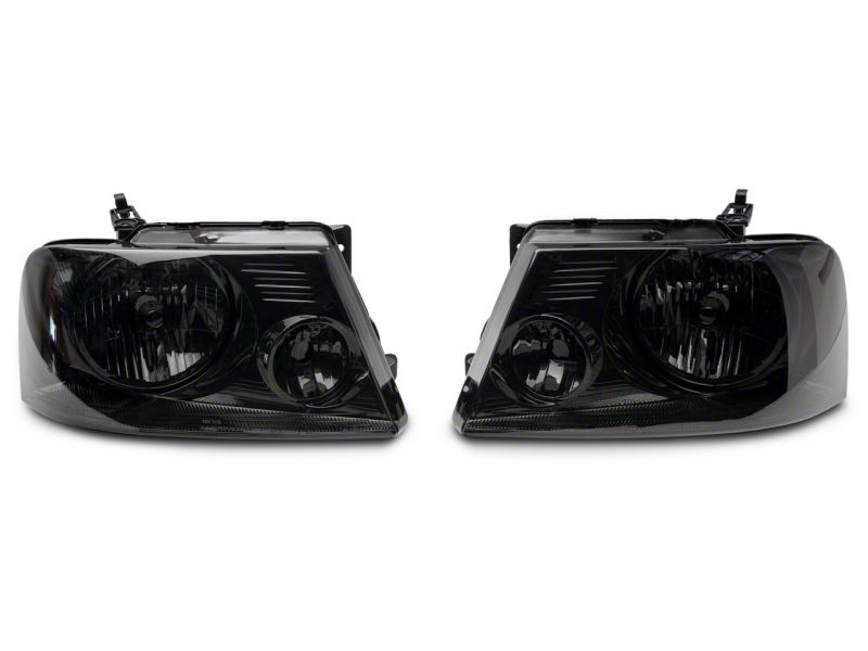Raxiom 04-08 Ford F-150 Axial Series OEM Style Replacement Headlights- Chrome Housing- Smoked Lens Raxiom 04-08 Ford F-150 Axial Series OEM Style Replacement Headlights- Chrome Housing- Smoked Lens
