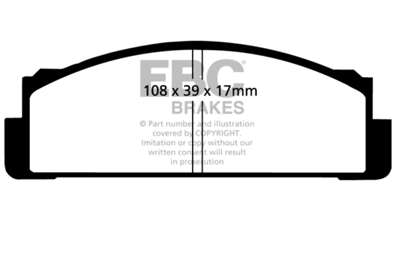 EBC 68-83 Fiat 124 1.6 Yellowstuff Front Brake Pads EBC 68-83 Fiat 124 1.6 Yellowstuff Front Brake Pads