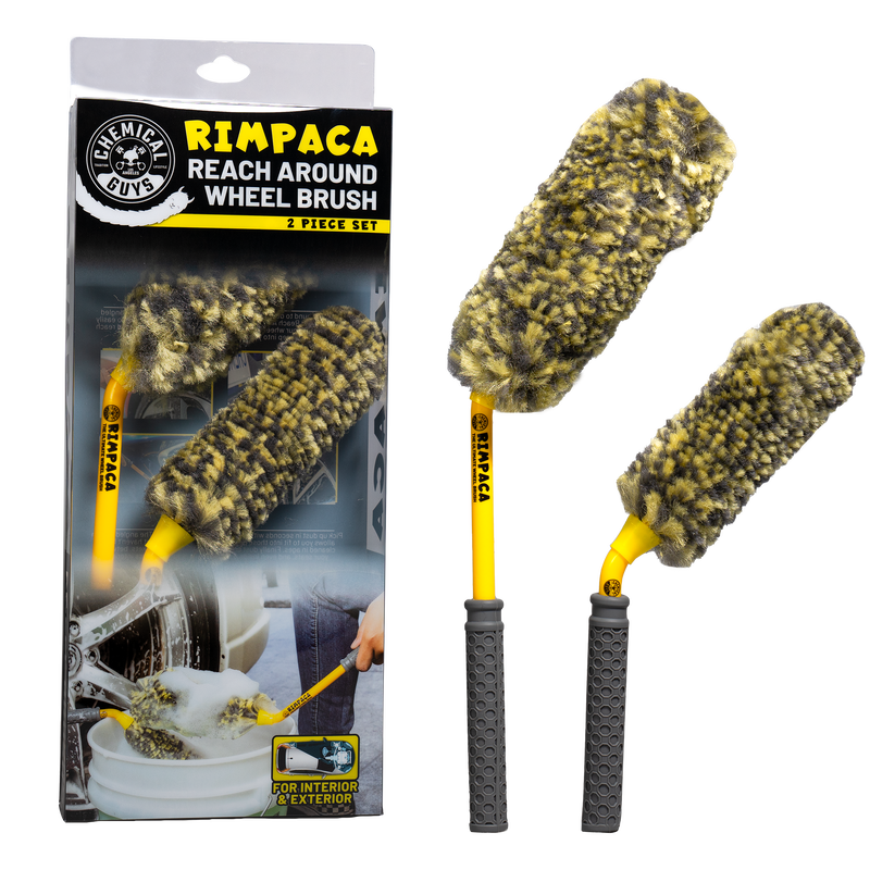 Chemical Guys Rimpaca Reach Around Ultimate Wheel Brush Set - 2 Pcs Chemical Guys Rimpaca Reach Around Ultimate Wheel Brush Set - 2 Pcs