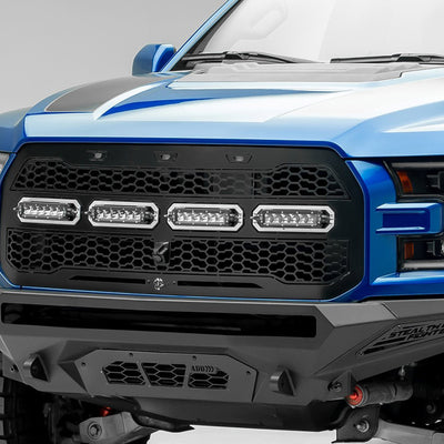 aFe 17-20 Ford Raptor w/ FFC Scorpion Grill w/ LEDs
