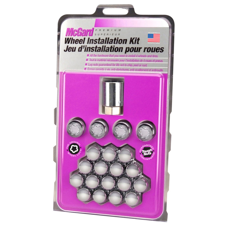 McGard 5 Lug Hex Install Kit (Clamshell) w/Locks (Cone Seat Nut) M12X1.5 / 13/16 Hex - Chrome McGard 5 Lug Hex Install Kit (Clamshell) w/Locks (Cone Seat Nut) M12X1.5 / 13/16 Hex - Chrome