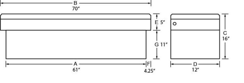 Tradesman Aluminum Economy Cross Bed Truck Tool Box (72in.) - Black Tradesman Aluminum Economy Cross Bed Truck Tool Box (72in.) - Black