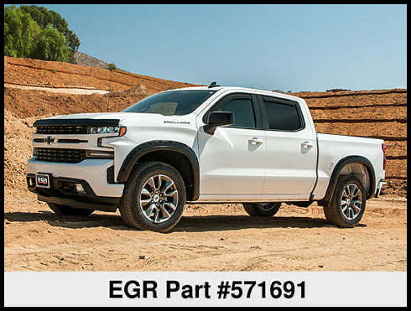 EGR 2019 Chevy 1500 Crew Cab In-Channel Window Visors - Dark Smoke EGR 2019 Chevy 1500 Crew Cab In-Channel Window Visors - Dark Smoke