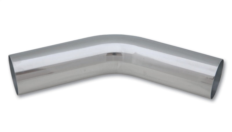 Vibrant 2.75in O.D. Universal Aluminum Tubing (45 degree bend) - Polished Vibrant 2.75in O.D. Universal Aluminum Tubing (45 degree bend) - Polished