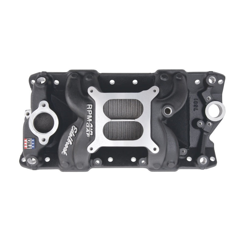 Edelbrock Intake Manifold RPM Air-Gap Small-Block Chevy 262-400 Black Edelbrock Intake Manifold RPM Air-Gap Small-Block Chevy 262-400 Black