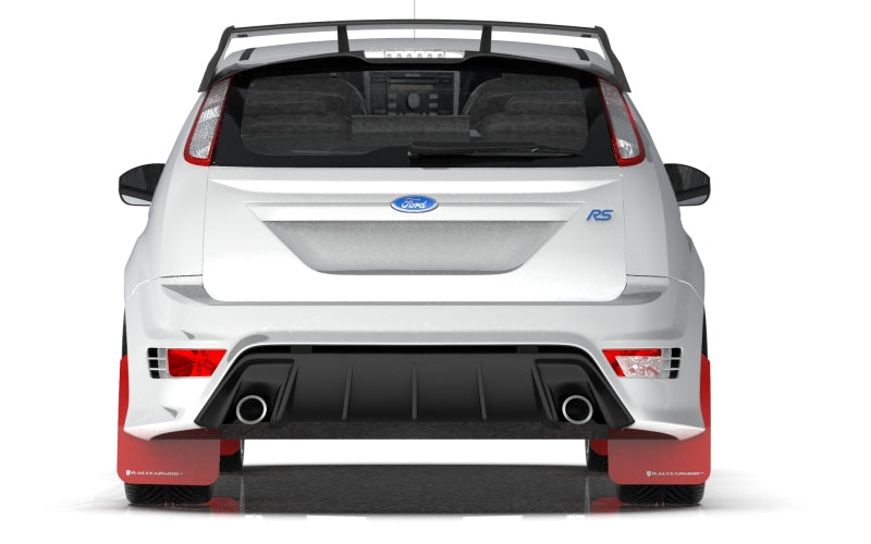 Rally Armor 09-11 Ford Focus MK2 RS Red UR Mud Flap White Logo Rally Armor 09-11 Ford Focus MK2 RS Red UR Mud Flap White Logo
