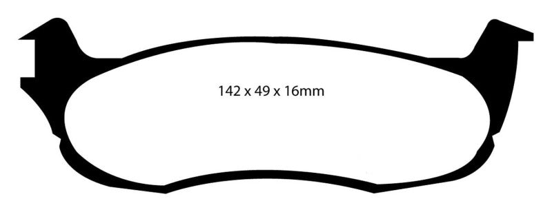 EBC 00-01 Ford Expedition 4.6 2WD Yellowstuff Rear Brake Pads EBC 00-01 Ford Expedition 4.6 2WD Yellowstuff Rear Brake Pads