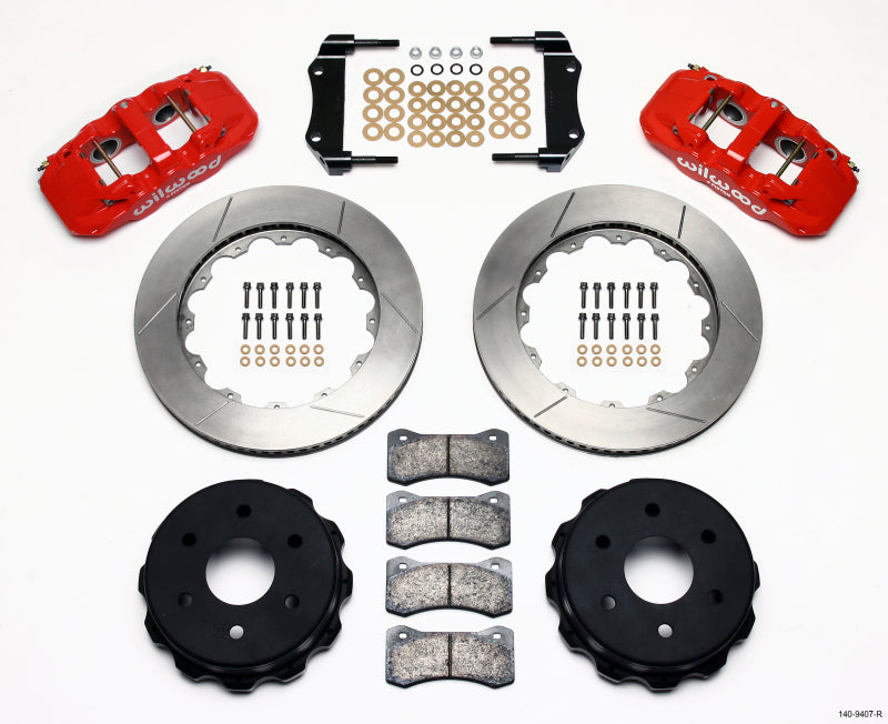 Wilwood AERO4 RearTruck Kit 14.25in Red 1999-2010 GM 1500-SUV 1 Piston OE Caliper Wilwood AERO4 RearTruck Kit 14.25in Red 1999-2010 GM 1500-SUV 1 Piston OE Caliper