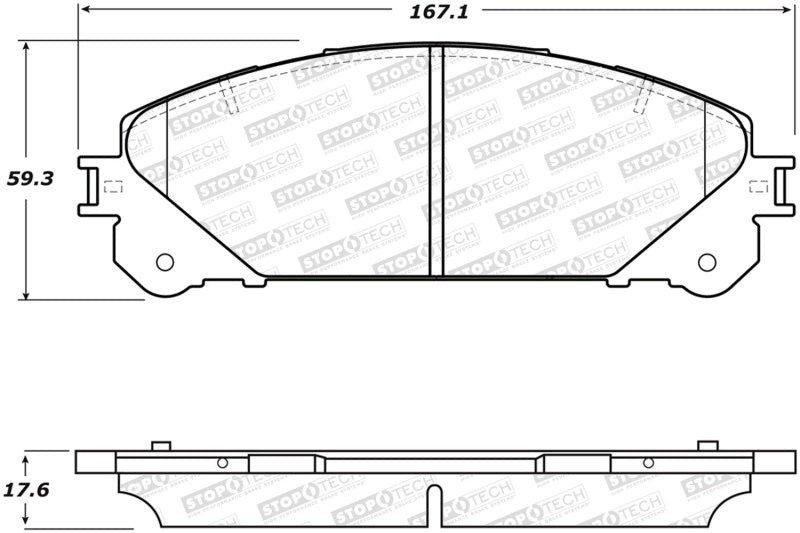 StopTech Performance 10-17 Lexus RX350 Front Brake Pads StopTech Performance 10-17 Lexus RX350 Front Brake Pads