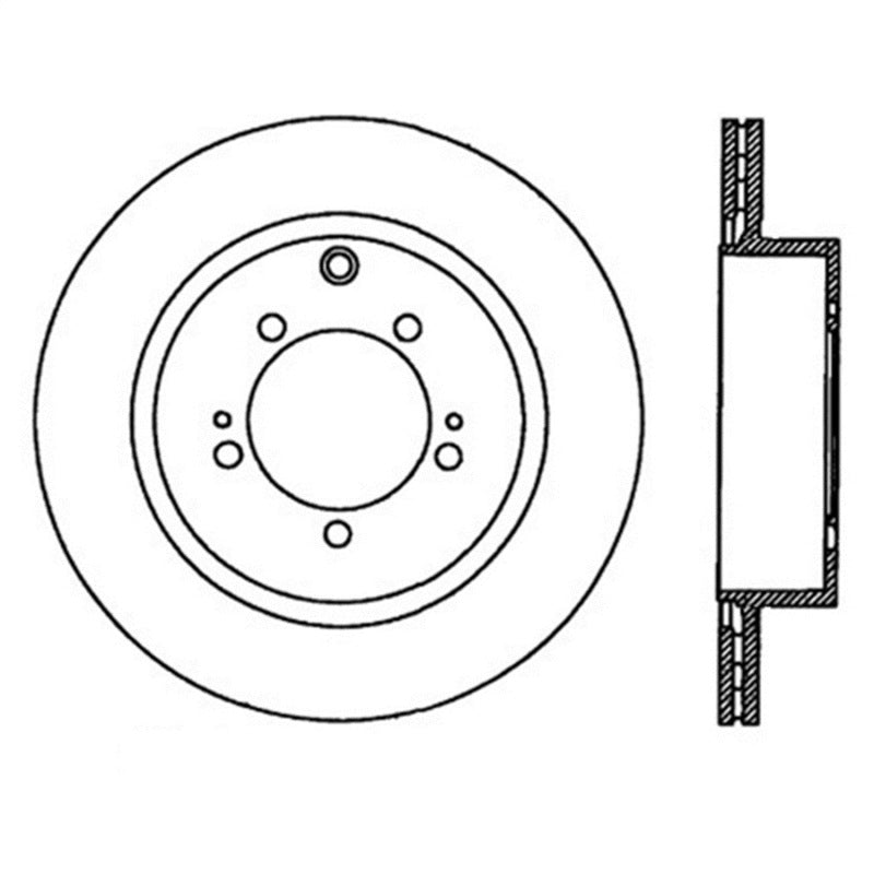 StopTech Power Slot 08-09 Evo 10 Slotted Left Rear Rotor StopTech Power Slot 08-09 Evo 10 Slotted Left Rear Rotor