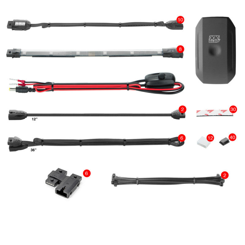 XK Glow Strip Million Color XKCHROME Smartphone App ATV/Motorcycle LED Light Kit 10XPod + 8X10In XK Glow Strip Million Color XKCHROME Smartphone App ATV/Motorcycle LED Light Kit 10XPod + 8X10In