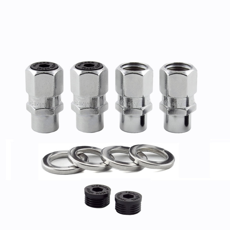 McGard Hex Lug Nut (Drag Racing Short Shank) 1/2-20 / 13/16 Hex / 1.6in. Length (4-Pack) - Chrome McGard Hex Lug Nut (Drag Racing Short Shank) 1/2-20 / 13/16 Hex / 1.6in. Length (4-Pack) - Chrome