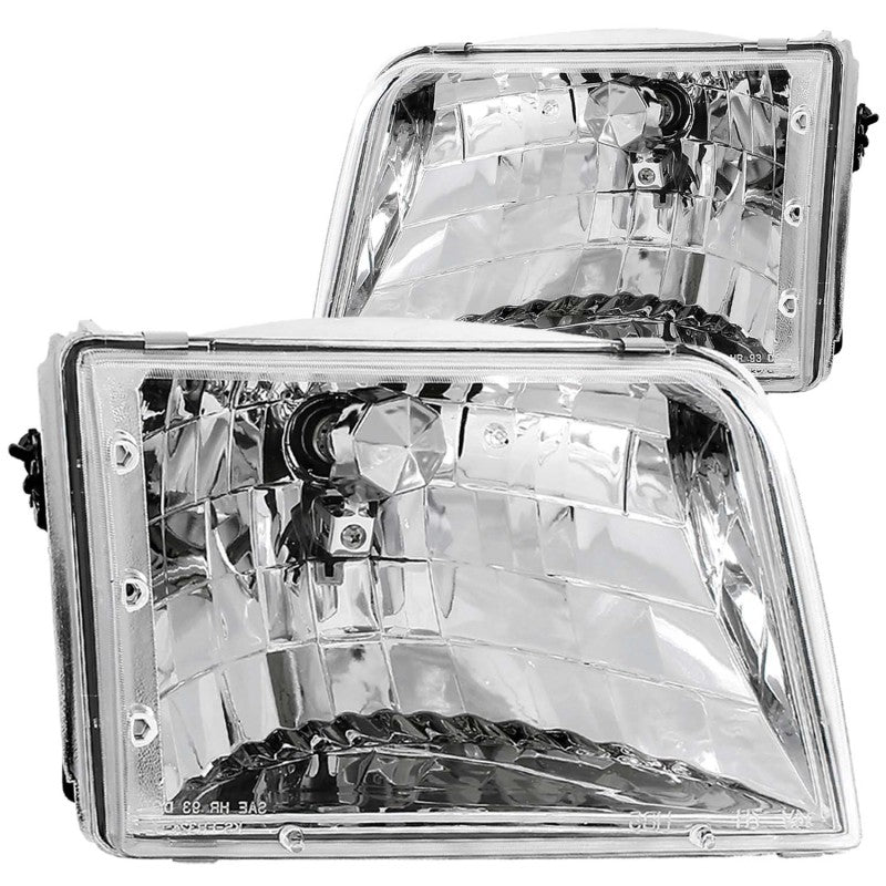 ANZO 1993-1997 Ford Ranger Crystal Headlights Chrome ANZO 1993-1997 Ford Ranger Crystal Headlights Chrome