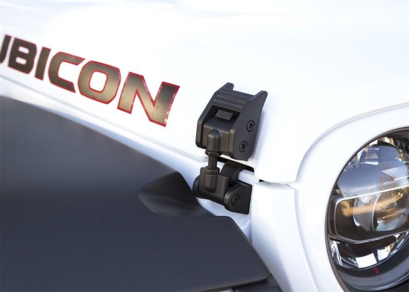 Rugged Ridge 2018-20 Jeep Wrangler JL / 2020 Jeep Gladiator Textured Black Hood Catches Rugged Ridge 2018-20 Jeep Wrangler JL / 2020 Jeep Gladiator Textured Black Hood Catches