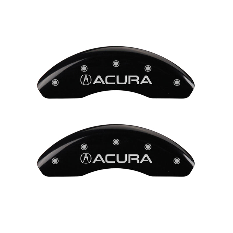 MGP 4 Caliper Covers Engraved Front & Rear Acura Black finish silver ch MGP 4 Caliper Covers Engraved Front & Rear Acura Black finish silver ch