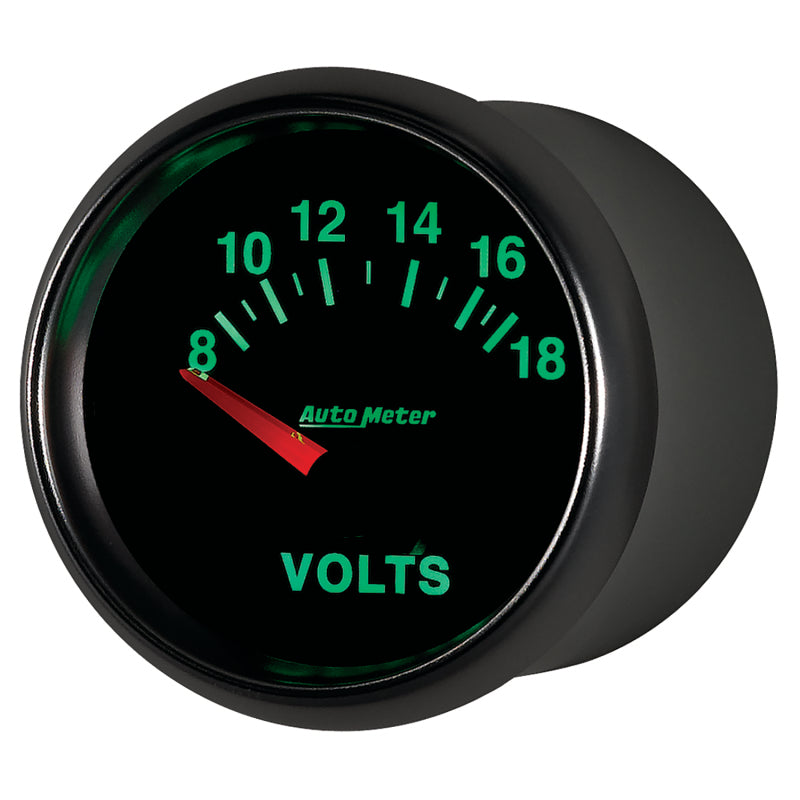 Autometer GS 52mm 8-18 Volts Short Sweep Electronic Voltmeter Gauge Autometer GS 52mm 8-18 Volts Short Sweep Electronic Voltmeter Gauge