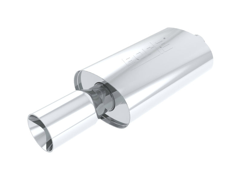 Borla Boomer Blow Torch Muffler Oval 2-1/4in x 4in Side Round Out Borla Boomer Blow Torch Muffler Oval 2-1/4in x 4in Side Round Out