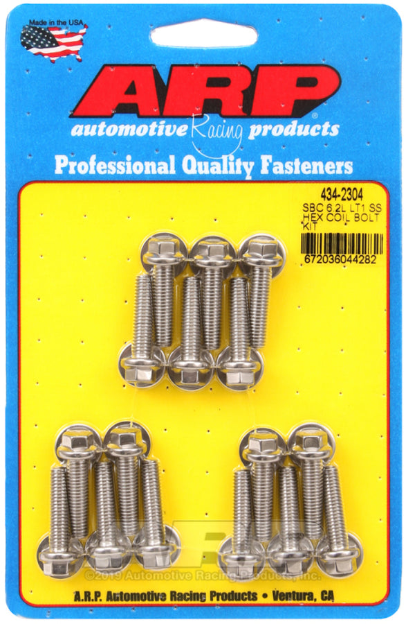 ARP Chevy LT1 6.2L Ignition Coil Hex Stainless Steel Bolt Kit ARP Chevy LT1 6.2L Ignition Coil Hex Stainless Steel Bolt Kit