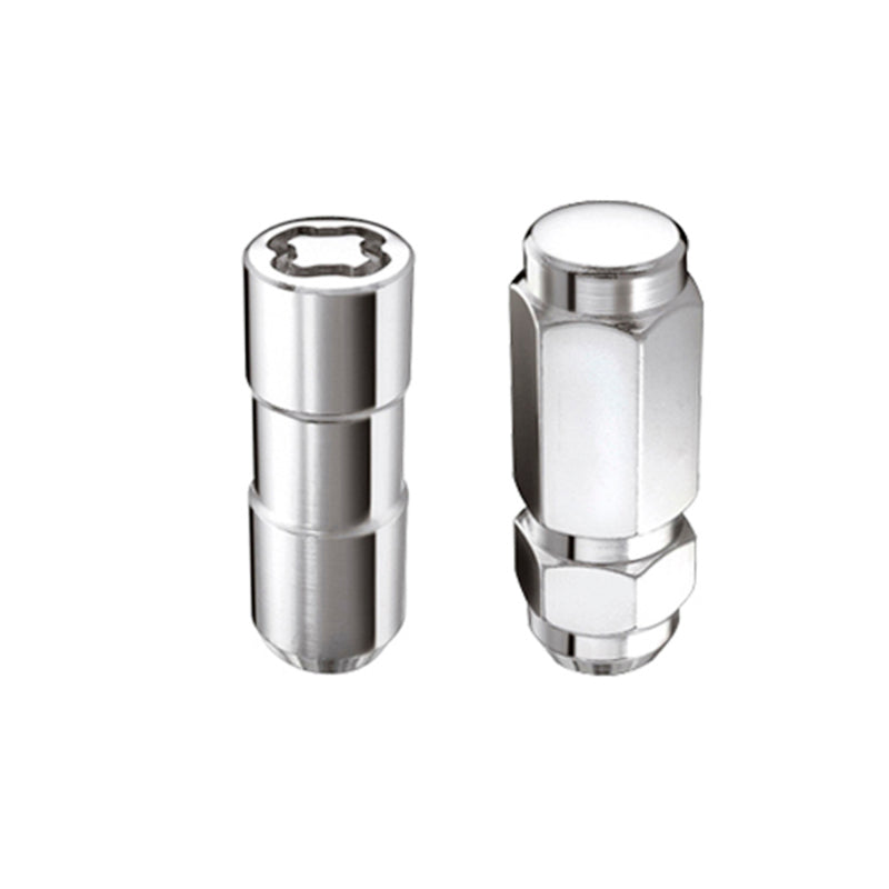 McGard 8 Lug Hex Install Kit w/Locks (Cone Seat Nut / Duplex) 9/16-18 / 7/8 Hex / 2.5in L - Chrome McGard 8 Lug Hex Install Kit w/Locks (Cone Seat Nut / Duplex) 9/16-18 / 7/8 Hex / 2.5in L - Chrome