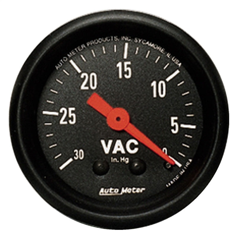 AutoMeter Gauge Vacuum 2-1/16in. 30Inhg Mechanical Z-Series AutoMeter Gauge Vacuum 2-1/16in. 30Inhg Mechanical Z-Series