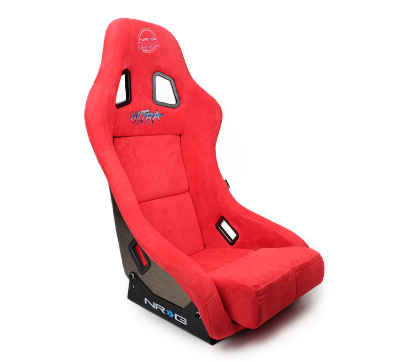 NRG FRP Bucket Seat ULTRA Edition - Medium (Red Alcantara/Pearlized Back) NRG FRP Bucket Seat ULTRA Edition - Medium (Red Alcantara/Pearlized Back)