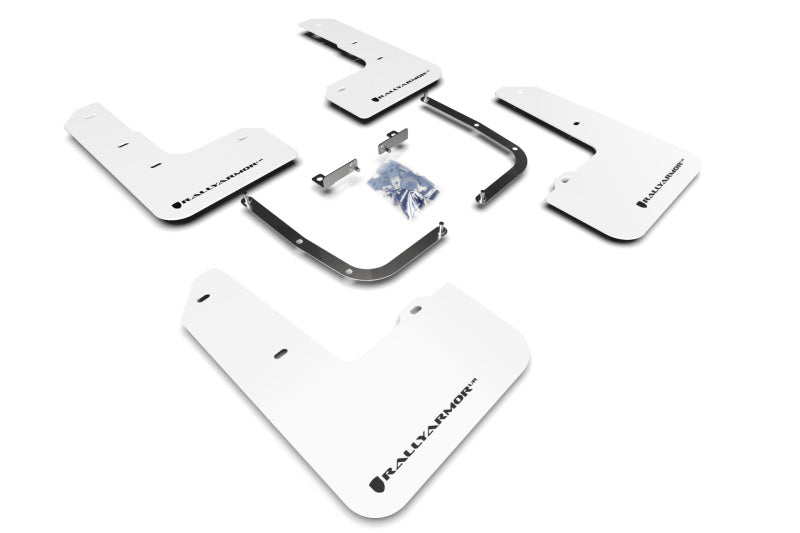 Rally Armor 19-22 Hyundai Veloster N White UR Mud Flap w/ Black Logo Rally Armor 19-22 Hyundai Veloster N White UR Mud Flap w/ Black Logo