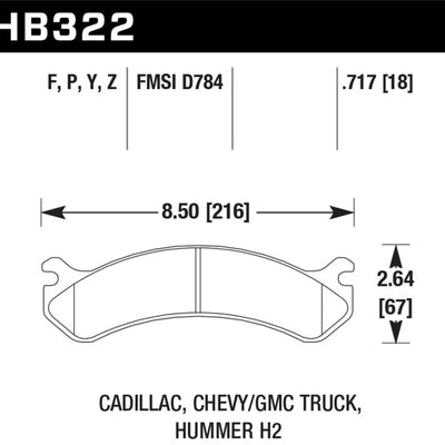 Hawk Chevy / GMC Truck / Hummer Super Duty Street Front Brake Pads