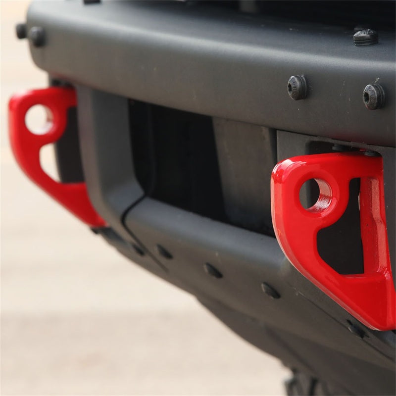 Ford Racing 2021+ Bronco Front Bumper Tow Hooks - Red (Pair) Ford Racing 2021+ Bronco Front Bumper Tow Hooks - Red (Pair)