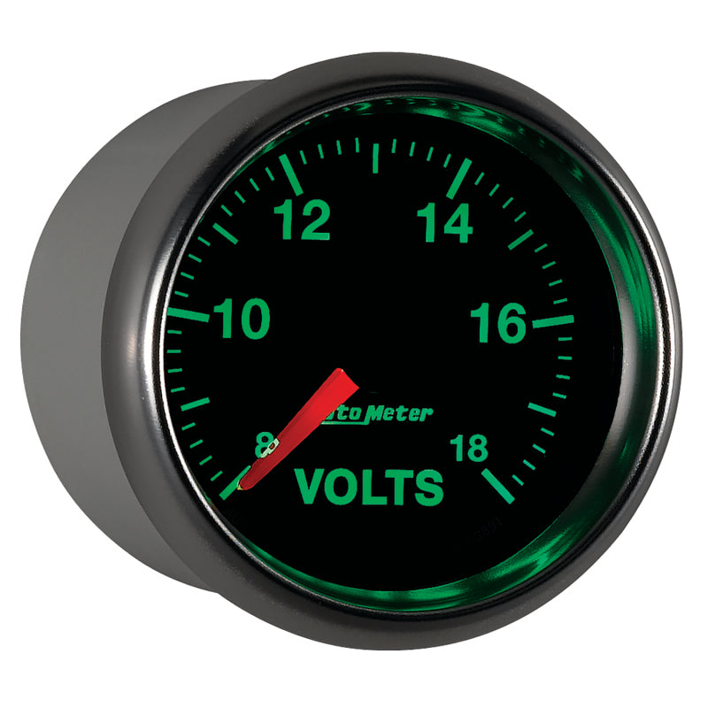 Autometer GS Series 2-1/16in Voltmeter 18V Electrical Gauge Full Sweep Autometer GS Series 2-1/16in Voltmeter 18V Electrical Gauge Full Sweep