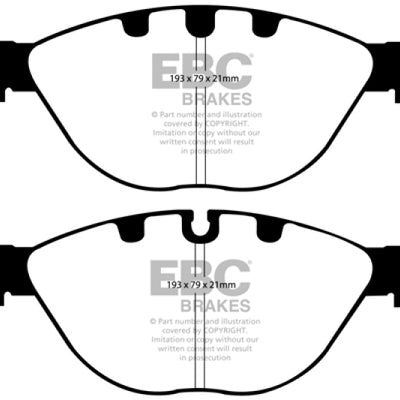 EBC 06-10 BMW M5 5.0 (E60) Redstuff Front Brake Pads