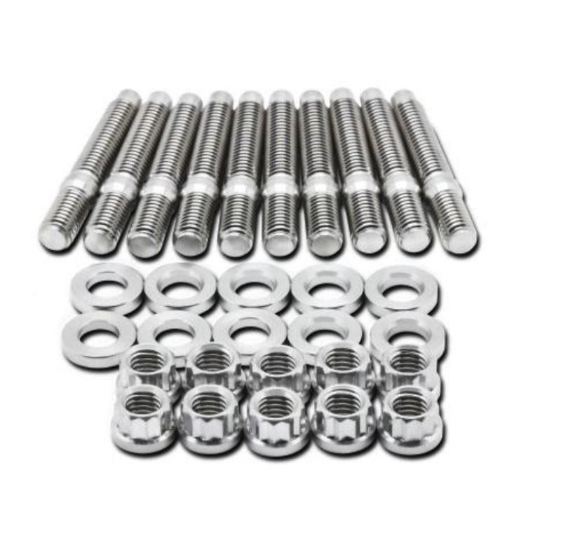 BLOX Racing SUS303 Stainless Steel Exhaust Manifold Stud Kit M8 x 1.25mm 45mm in Length - 7-piece BLOX Racing SUS303 Stainless Steel Exhaust Manifold Stud Kit M8 x 1.25mm 45mm in Length - 7-piece