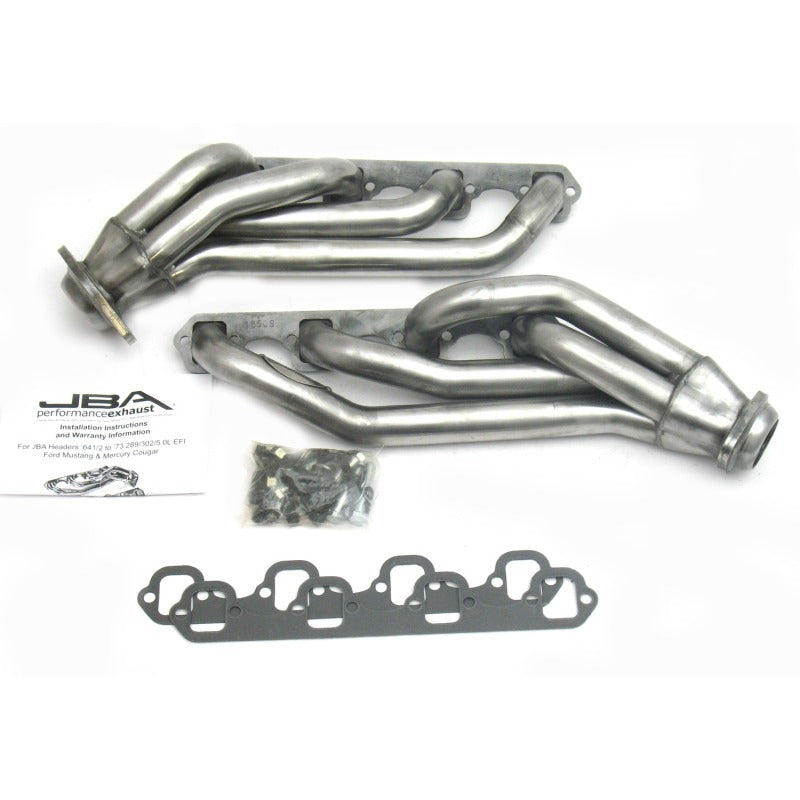 JBA 65-73 Ford Mustang 260-302 SBF 1-5/8in Primary Raw 409SS Mid Length Header JBA 65-73 Ford Mustang 260-302 SBF 1-5/8in Primary Raw 409SS Mid Length Header