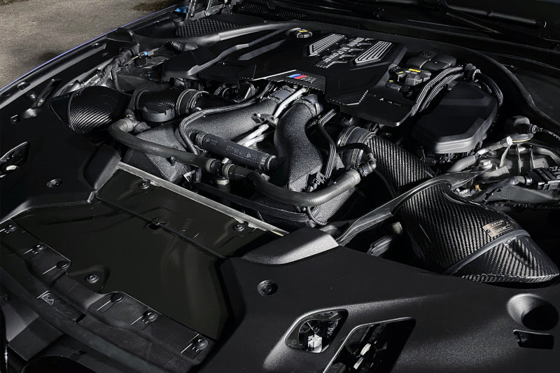 CSF 16-21 BMW M5 (F90) / 17-21 BMW M8 (F91/F92/F93) Twin Charge-Air-Cooler Set - Crinkle Black CSF 16-21 BMW M5 (F90) / 17-21 BMW M8 (F91/F92/F93) Twin Charge-Air-Cooler Set - Crinkle Black