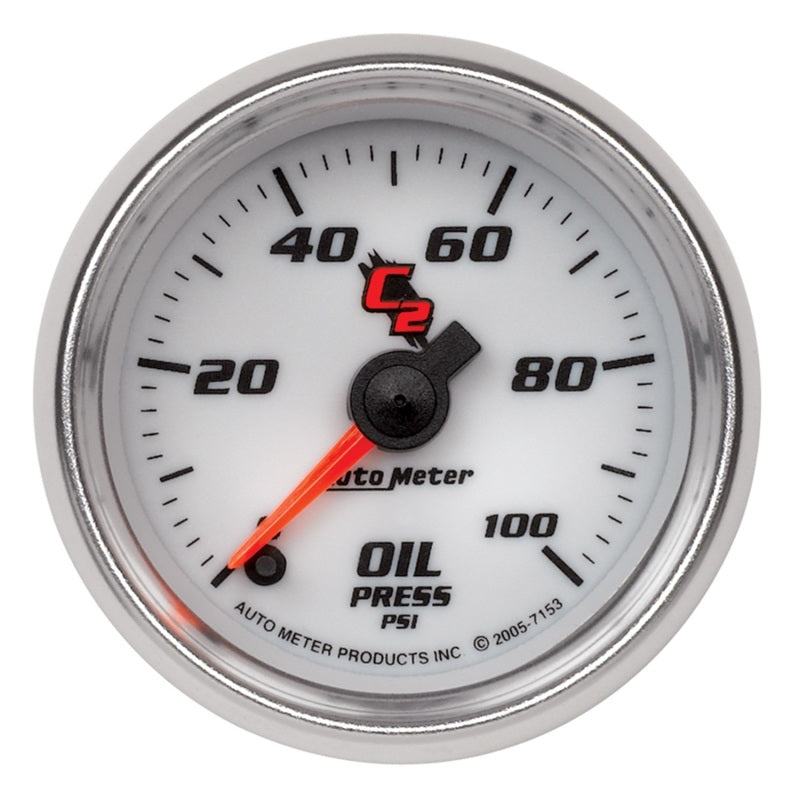 Autometer C2 52mm 100 PSI Electronic Oil Pressure Gauge Autometer C2 52mm 100 PSI Electronic Oil Pressure Gauge