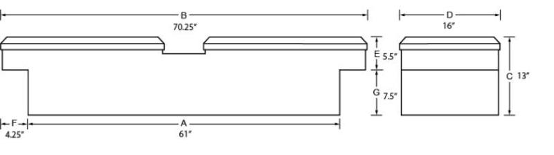 Tradesman Aluminum Economy Cross Bed Truck Tool Box (70in./Side Opening) - Black Tradesman Aluminum Economy Cross Bed Truck Tool Box (70in./Side Opening) - Black