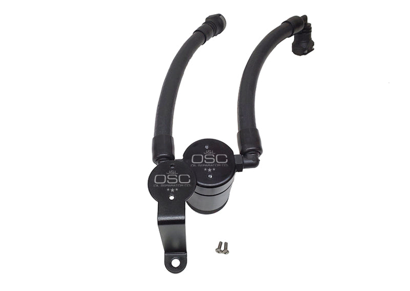 J&L 07-14 Ford Mustang GT500 Oil Separator 3.0 Passenger Side (Remote Mount) - Black Anodized J&L 07-14 Ford Mustang GT500 Oil Separator 3.0 Passenger Side (Remote Mount) - Black Anodized