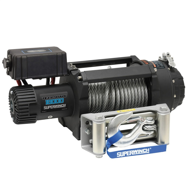 Superwinch 18000 LBS 12V DC Wire Rope Tiger Shark Winch Superwinch 18000 LBS 12V DC Wire Rope Tiger Shark Winch